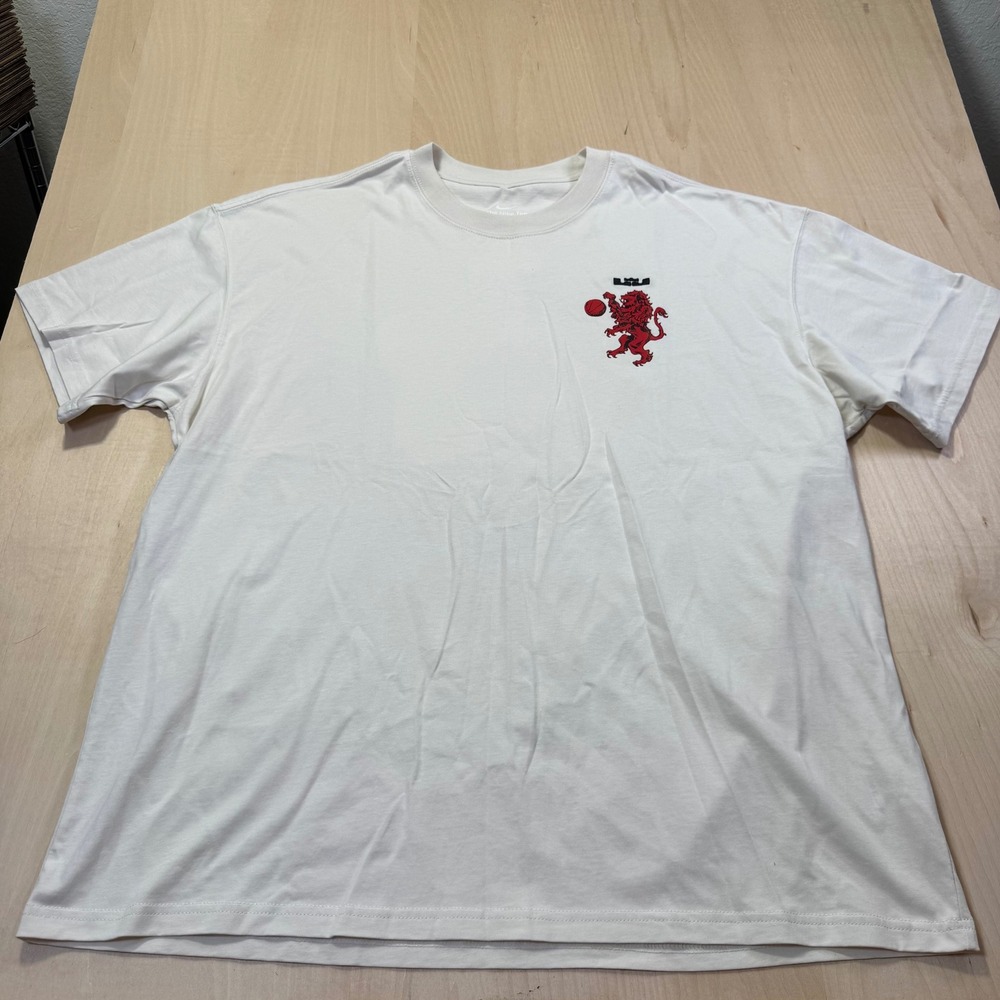 Nike LeBron James Strive For Greatness Graphic T-Shirt Mens XL White Loose Fit